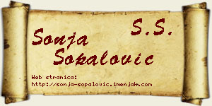 Sonja Šopalović vizit kartica